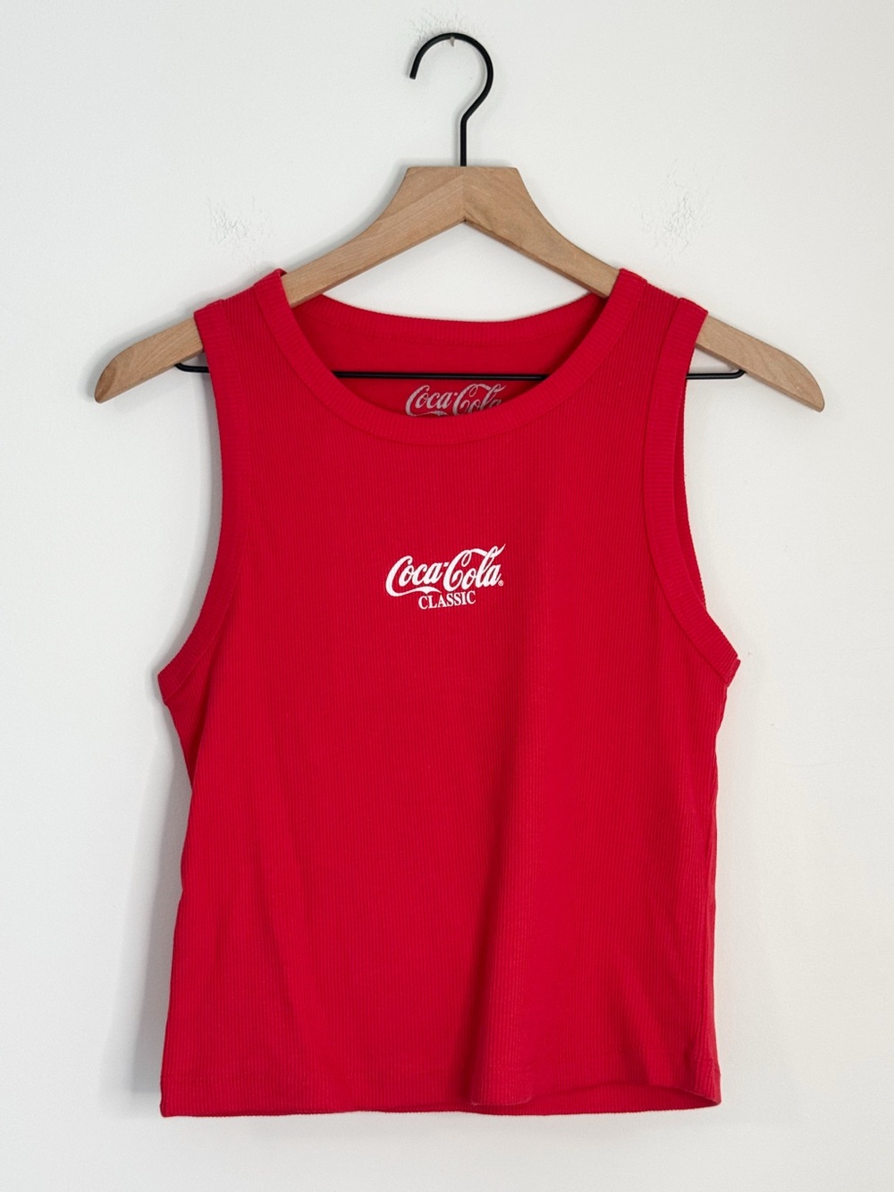 NWT Coca Cola Coke Red Ribbed Tank Top Size Large